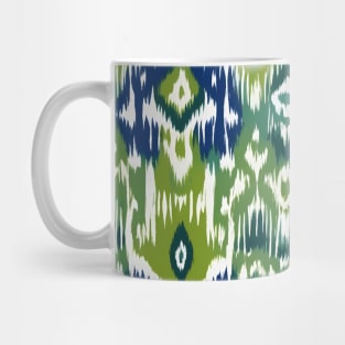 Green Ikat Pattern Mug